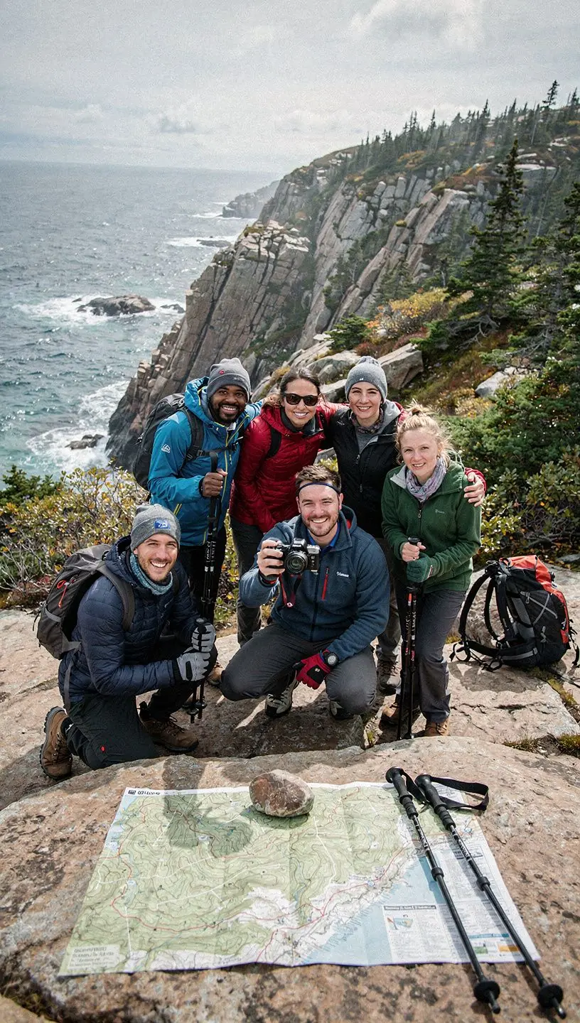 Семья, наслаждающаяся пикником на берегу озера в живописном парке.