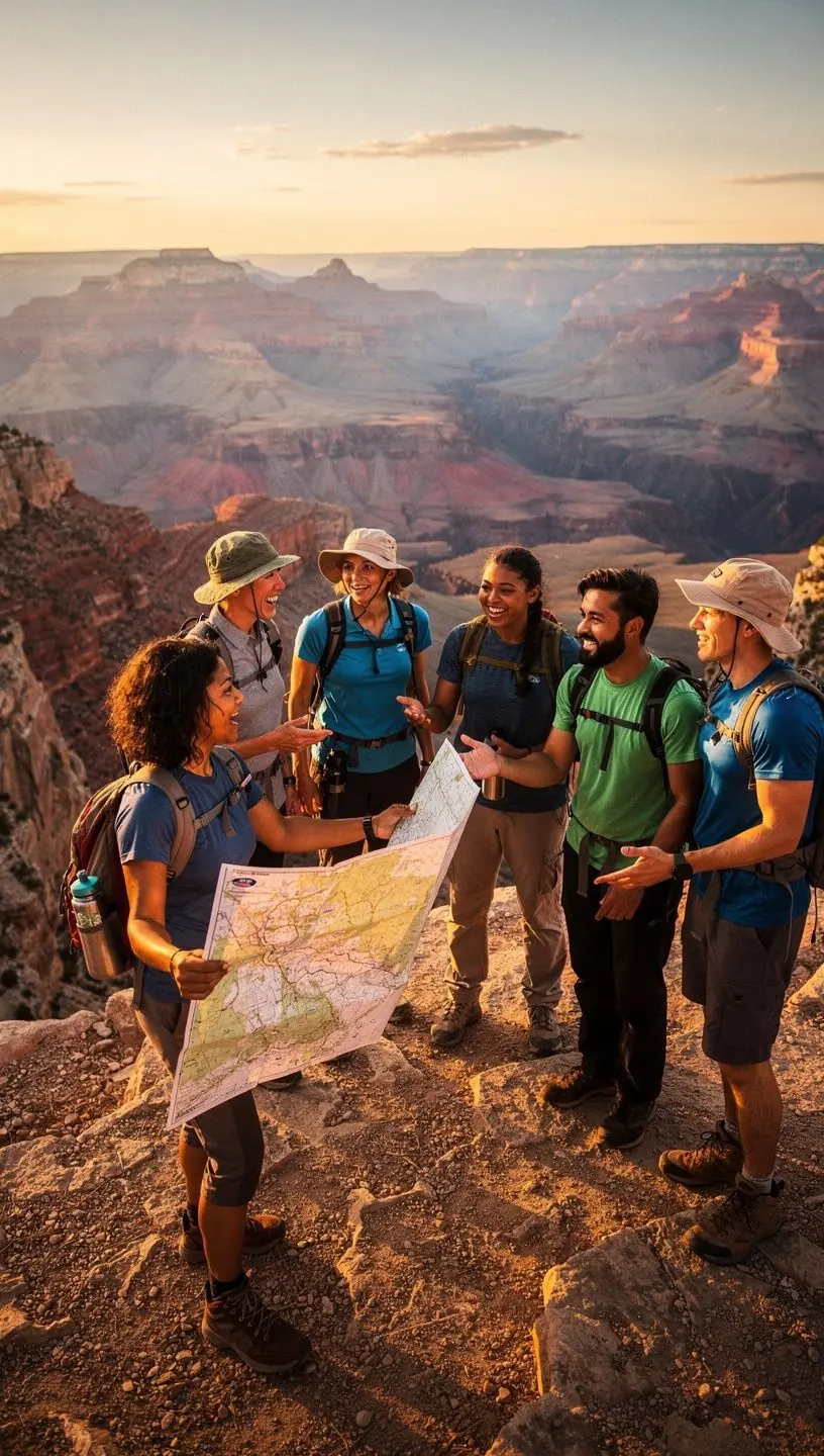 Солнце, садящееся над горизонтом в национальном парке, создавая волшебную атмосферу.